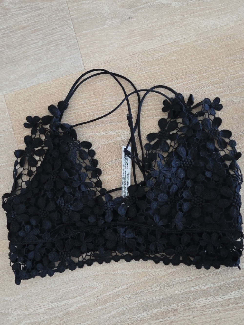 Free People Bralette Trio - Blue, Black, Grey - Picture 3 of 7
